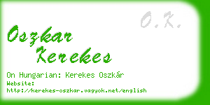 oszkar kerekes business card